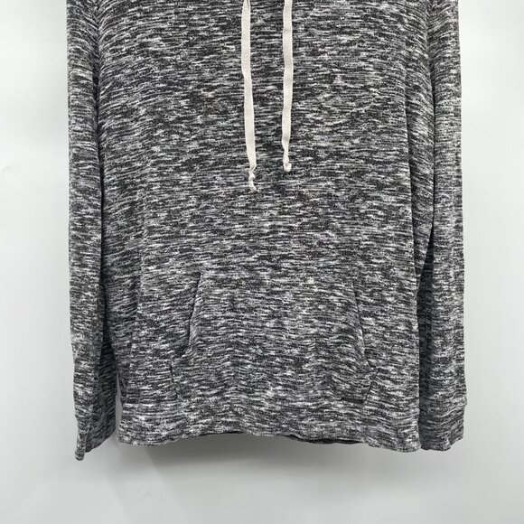 Express Womens Lightweight Pullover Hoodie Gray/White Size Small Pocket - Picture 3 of 9